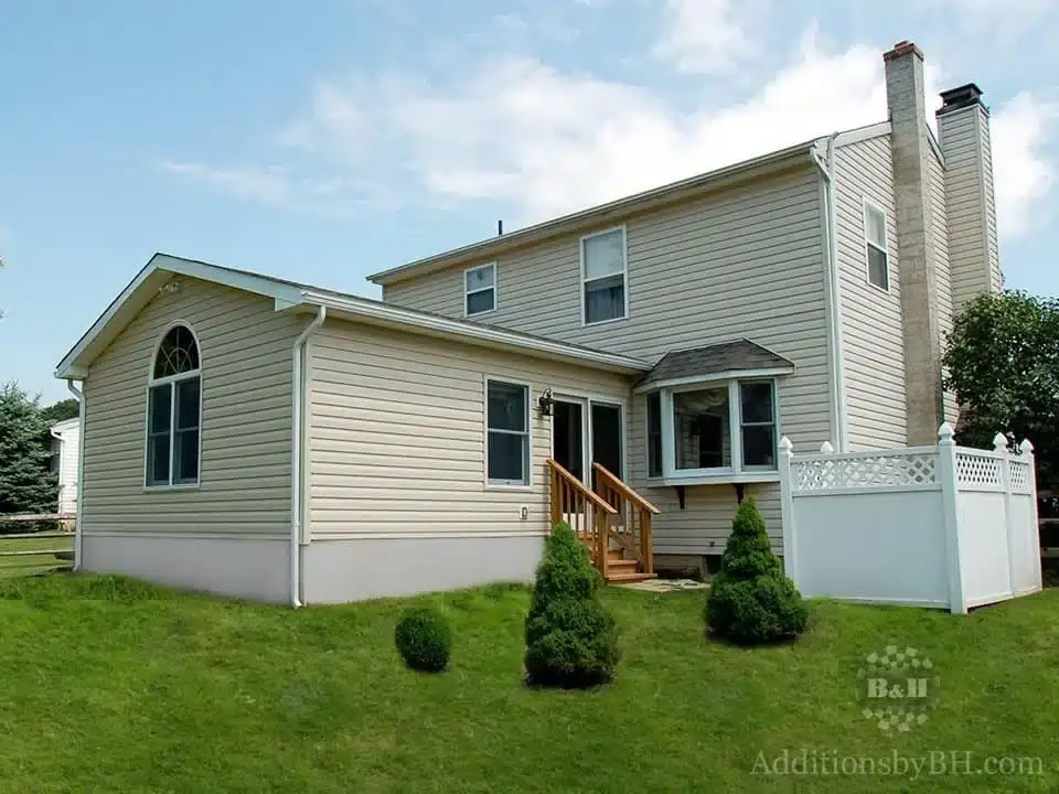 A Finished Home Addition with a Small Wooden Stair Set | Additions By B&H | Chalfont, PA | 215-997-6620