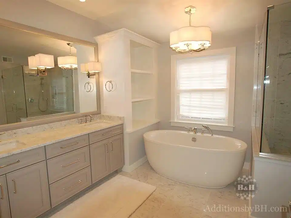 Beautiful bathroom remodel with modern fixtures