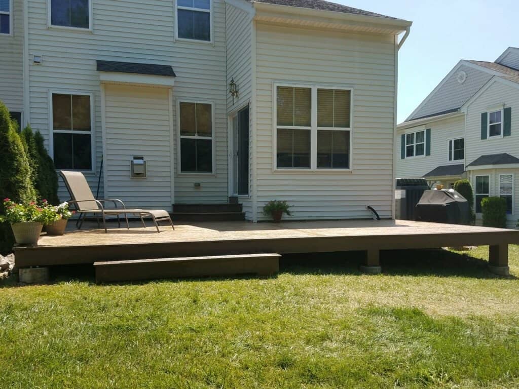 A project after adding a deck home addition.